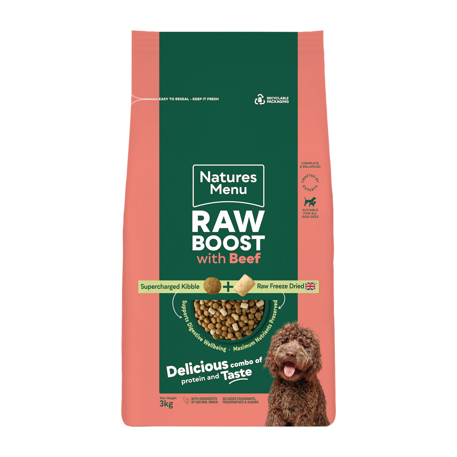 Natures Menu Dog - Raw Boost Beef with Grain 3kg