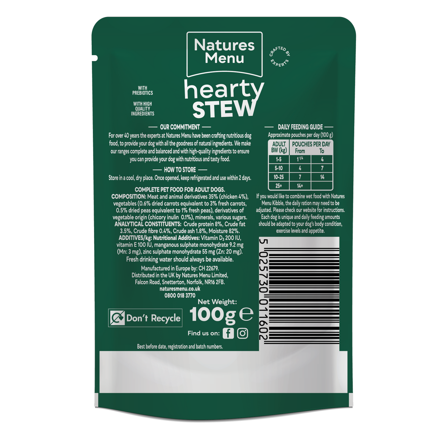 Natures Menu Dog - Chicken Stew Pouches 8x100g