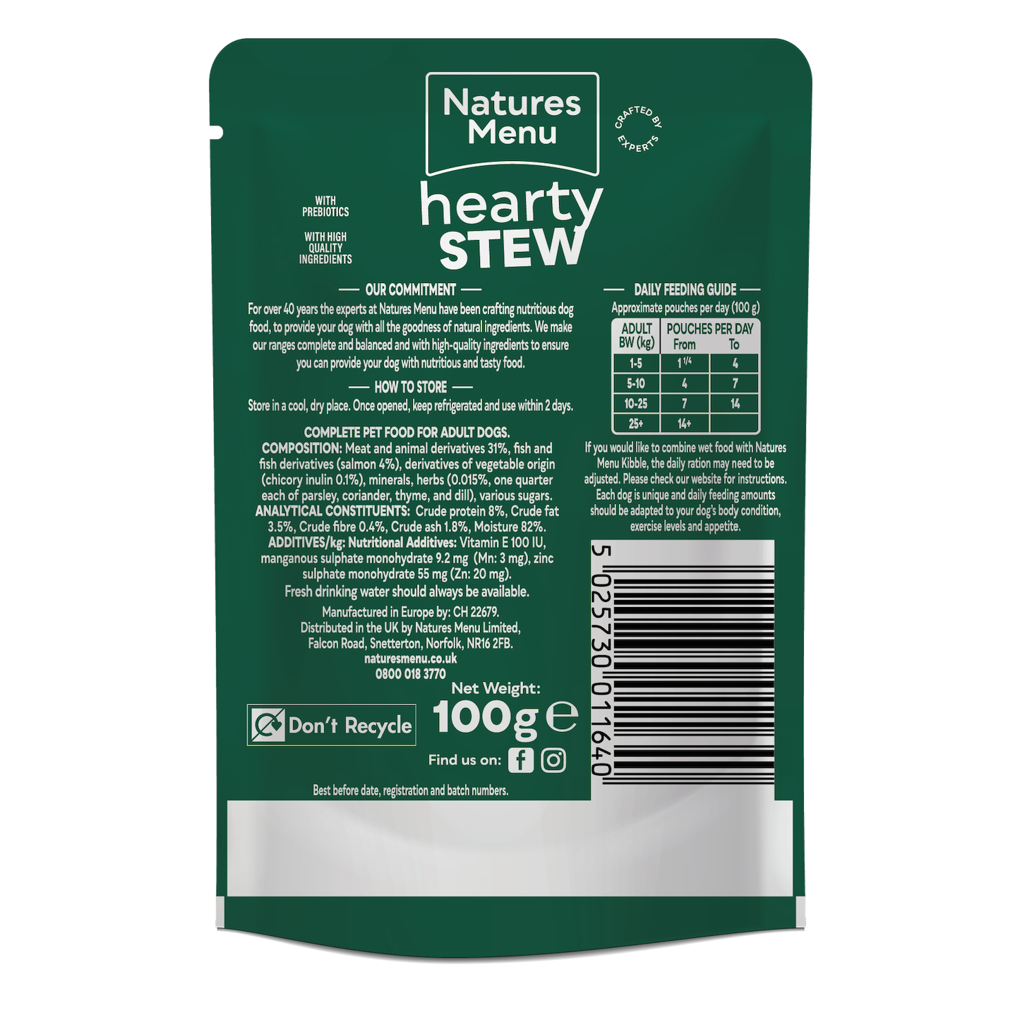 Natures Menu Dog - Salmon Stew Pouches 8x100g