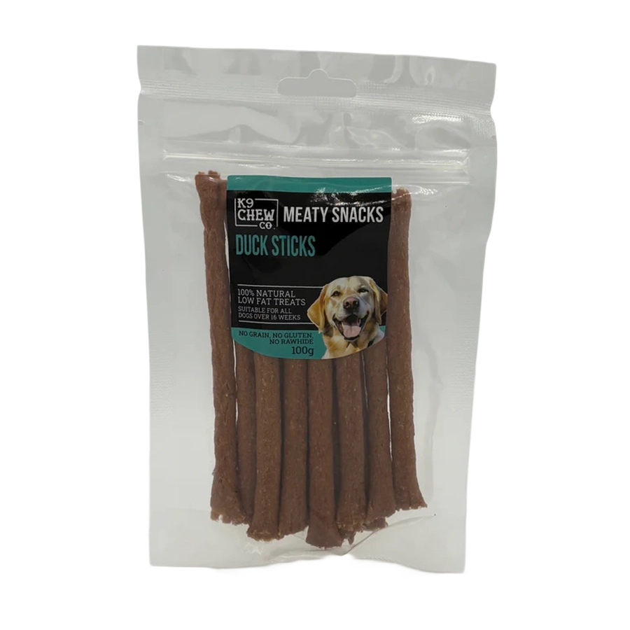 K9 Chew Co Meaty Snacks Duck Sticks 100g