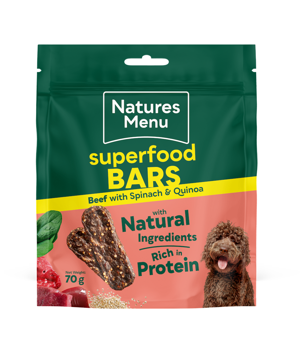 Natures Menu Dog - Superfood Bars Beef with Spinach & Quinoa 70g
