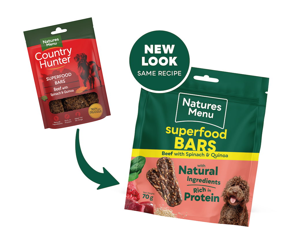 Natures Menu Dog - Superfood Bars Beef with Spinach & Quinoa 70g