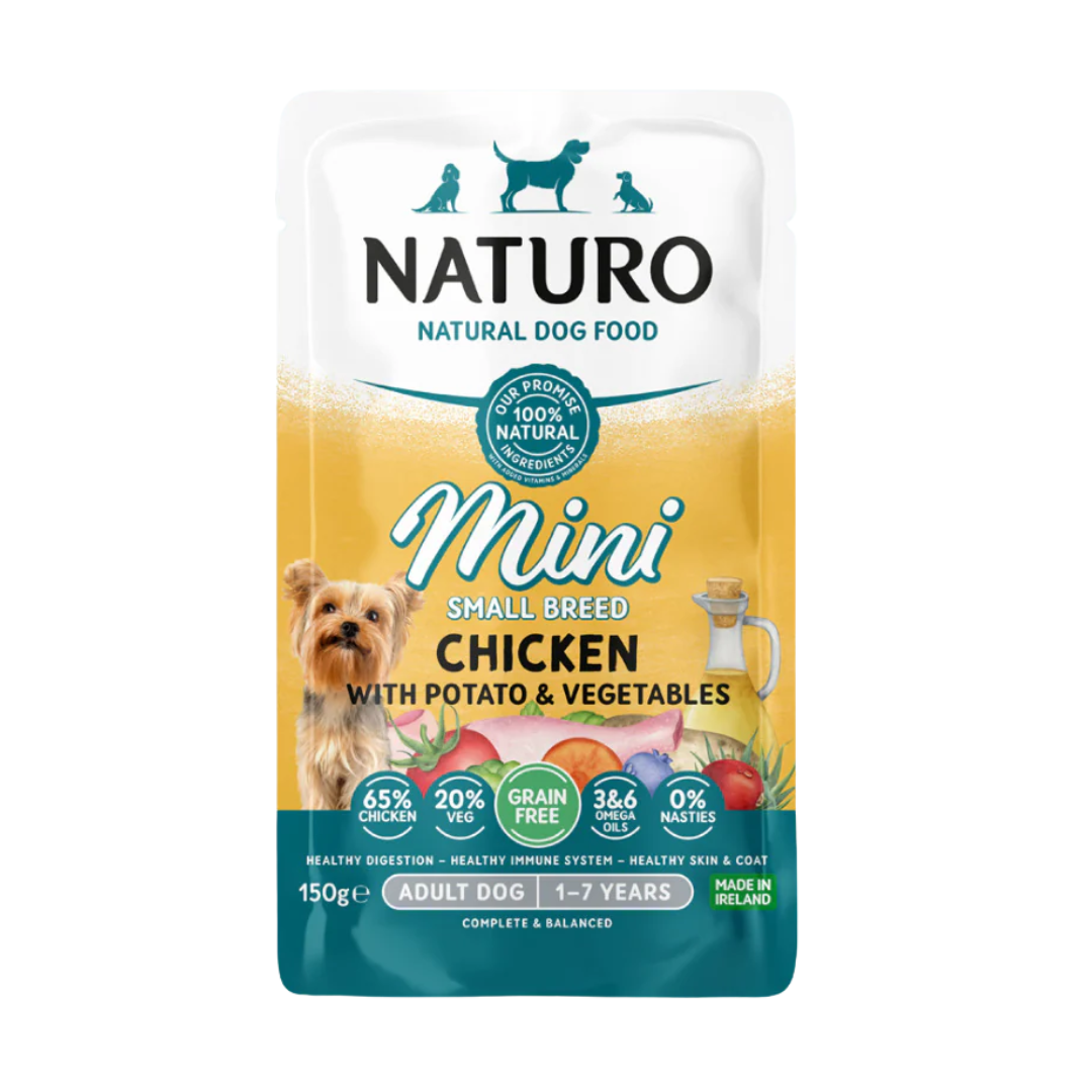 Naturo Dog - Adult Mini Pouch Grain Free Chicken, Potato & Veg 150g