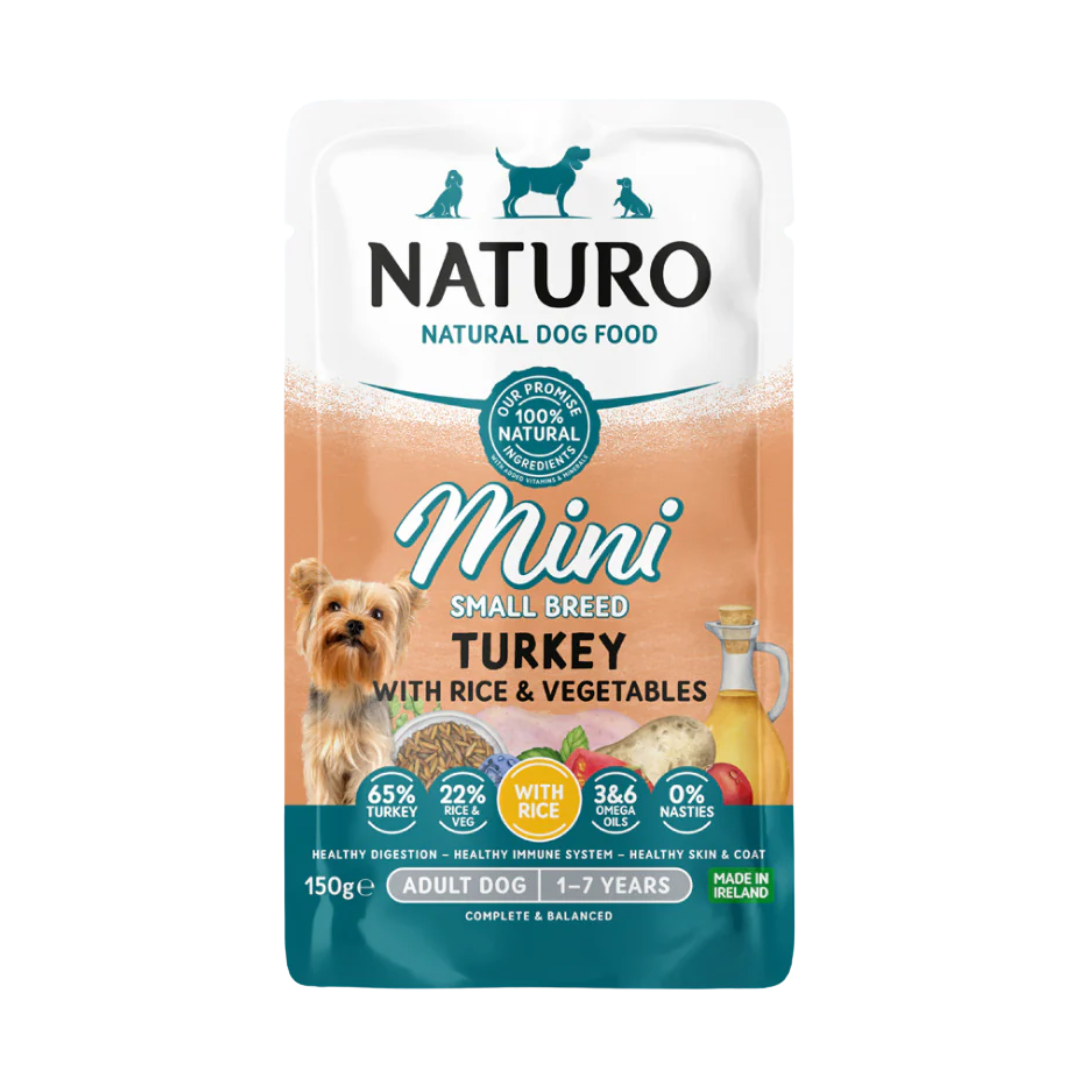 Naturo Dog - Adult Mini Pouch Turkey, Rice & Veg 150g