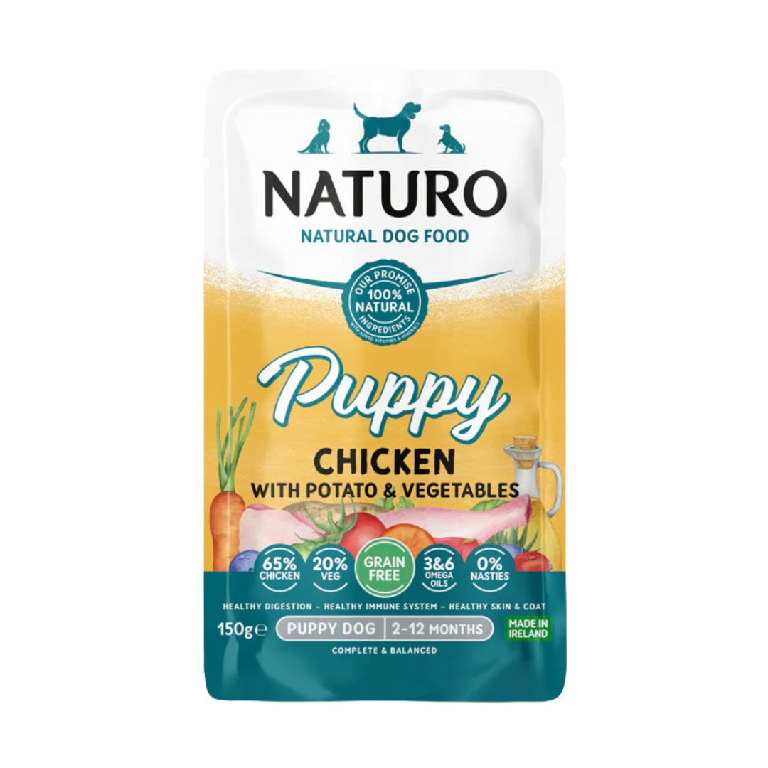 Naturo Dog - Puppy Pouch Grain Free Chicken Potato & Veg 150g