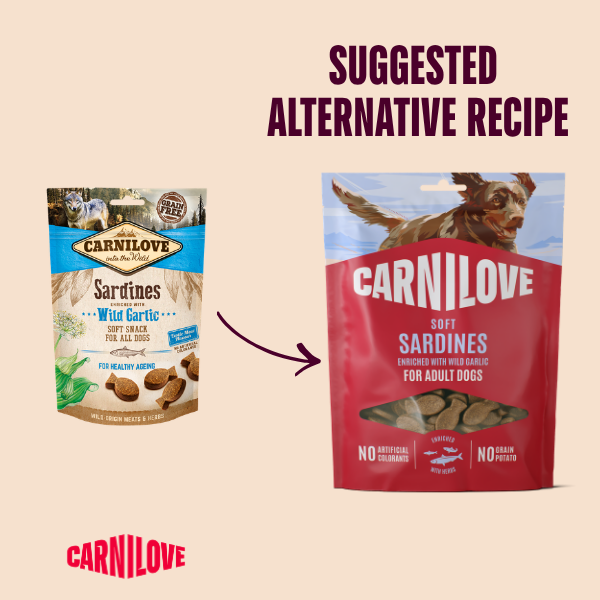 Carnilove Sardines Enriched With Wild Garlic Soft Dog Treats 200g