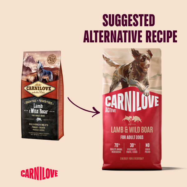 Carnilove Dog - Active Lamb & Wild Boar Adult 12kg