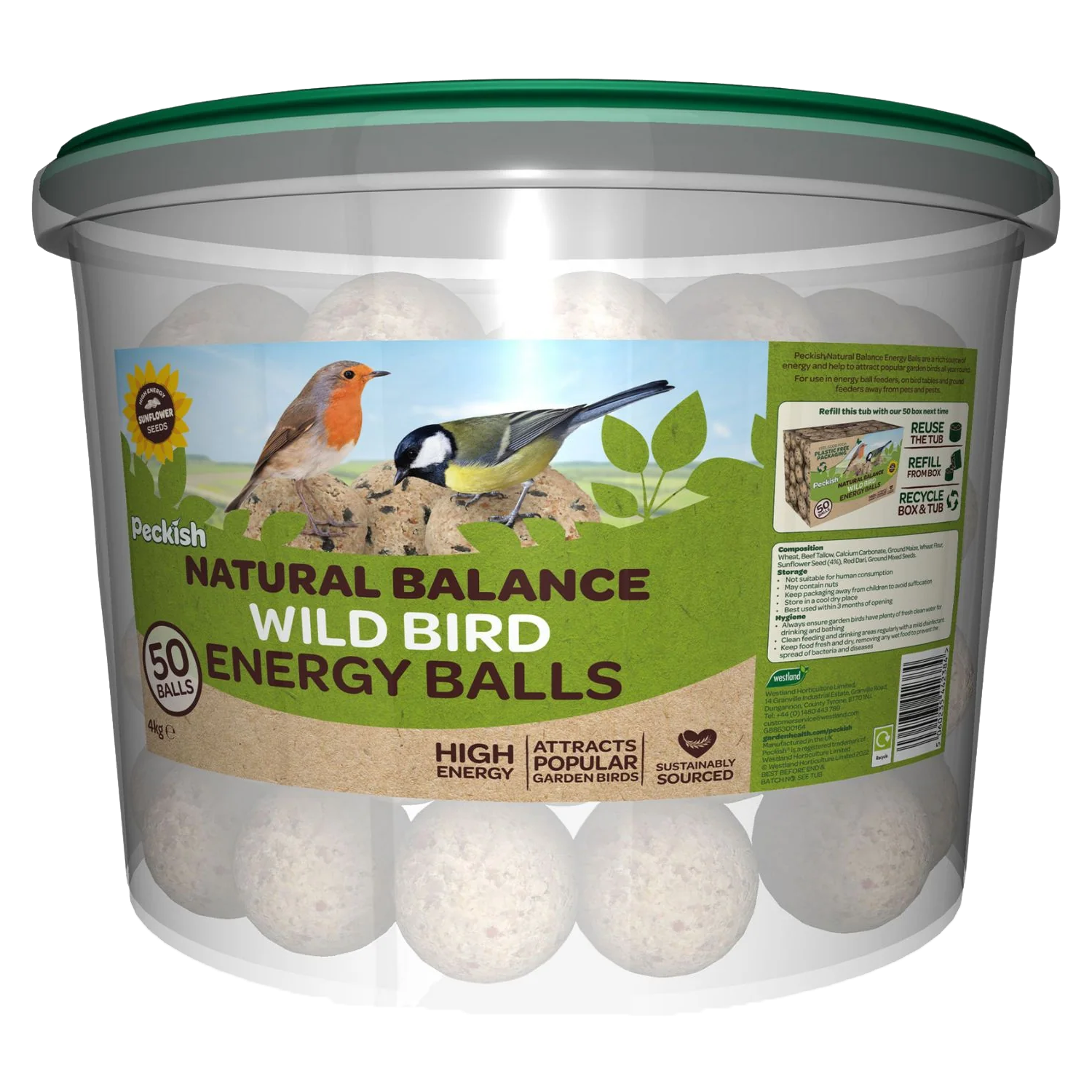 Peckish Natural Balance Energy Balls 50 Tub