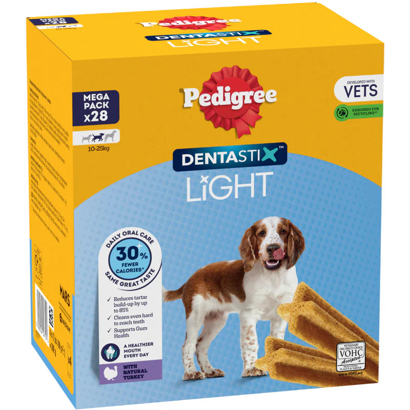 Pedigree Dentastix Light Medium 28 Pack 10-25kg