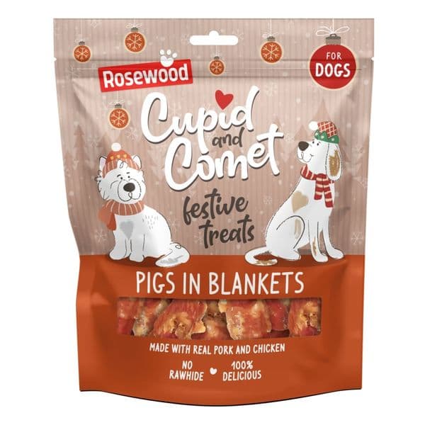 Rosewood Cupid & Comet Pigs in Blankets For Dogs 320g