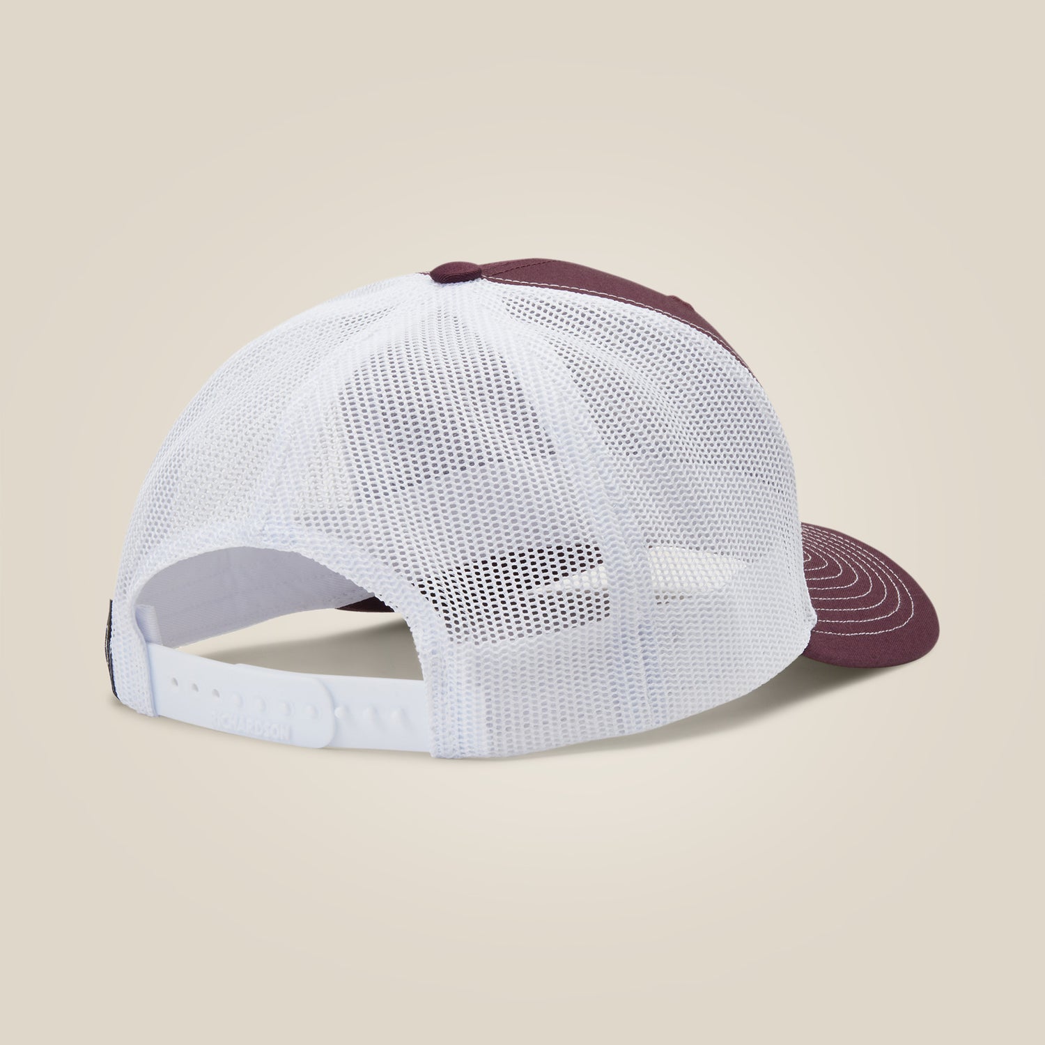 Ariat M&F Mens Stacked Logo Cap Burgundy / White