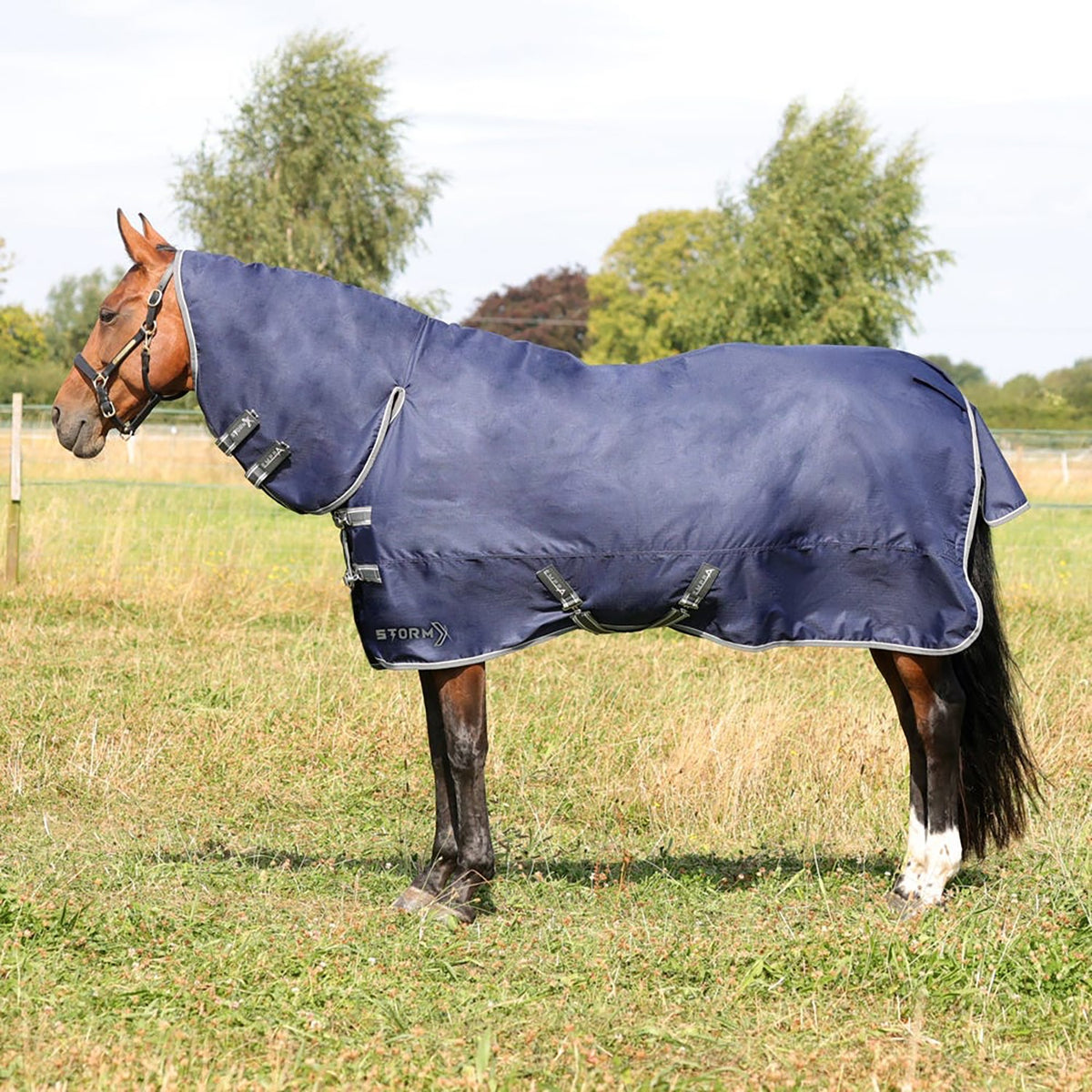 StormX Empra 100g Combi Turnout Rug Navy