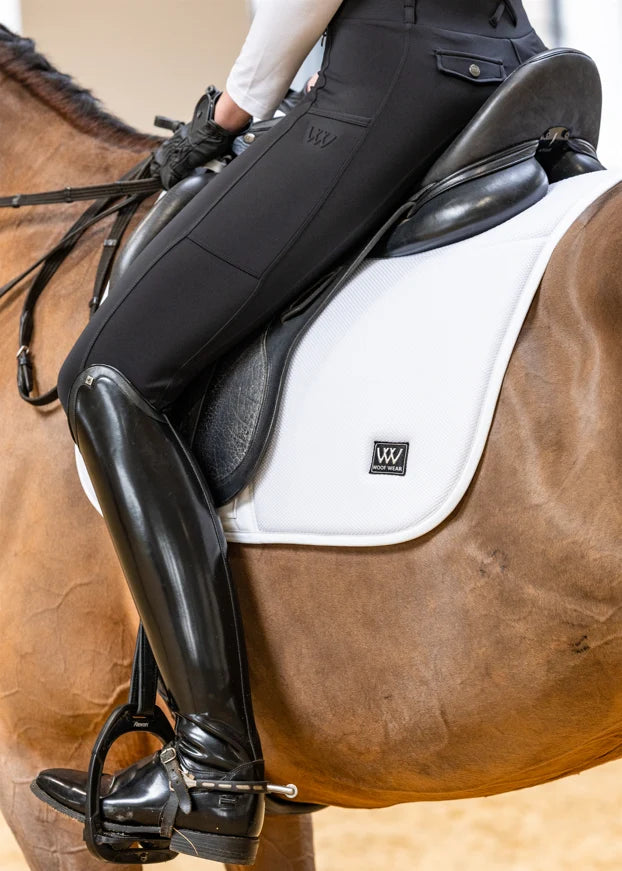 Woof Wear Elite Comfort Mesh Saddle Pad DR White Full
