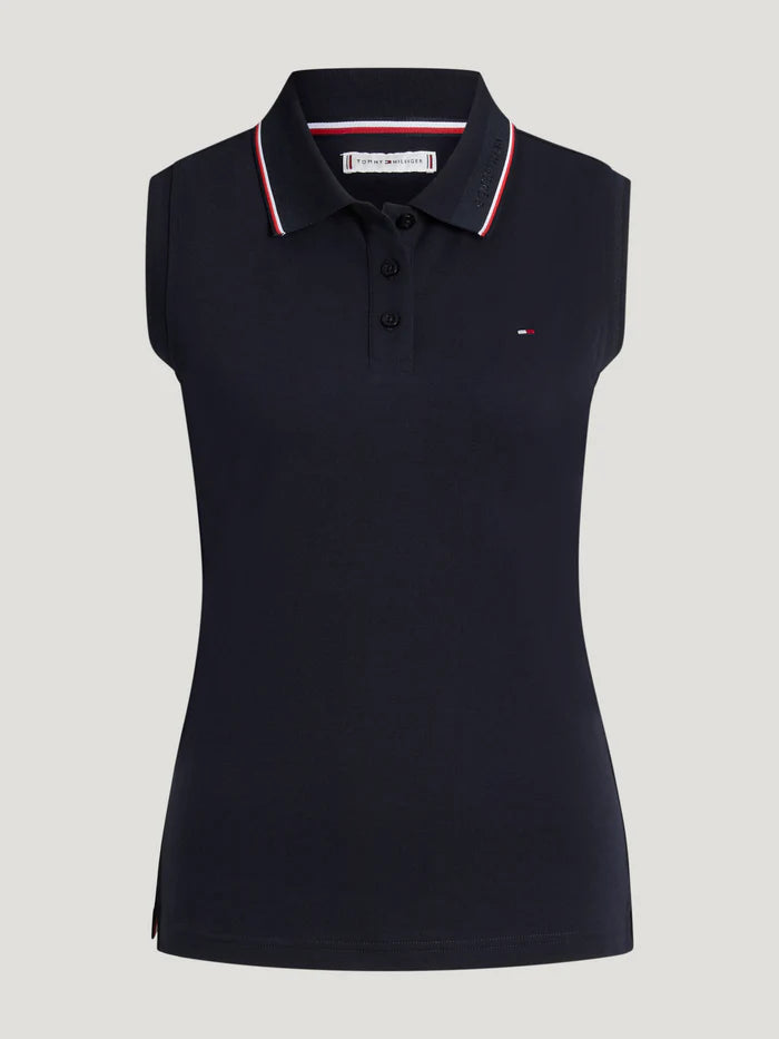 Tommy Hilfiger Equestrian Cordova Sleeveless Polo Desert Sky