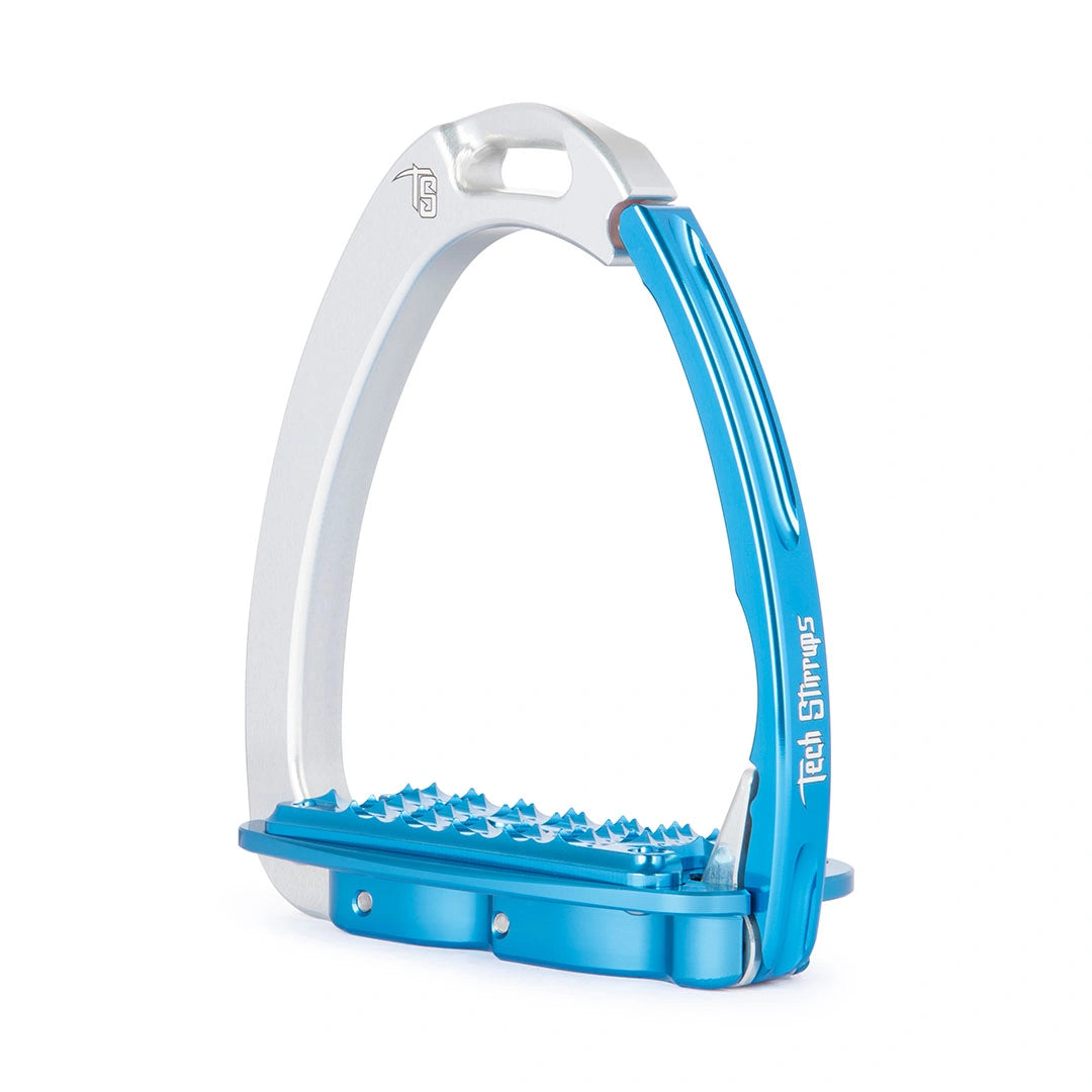Tech Stirrups Jumping Venice Sloped Evo Silver/Blue