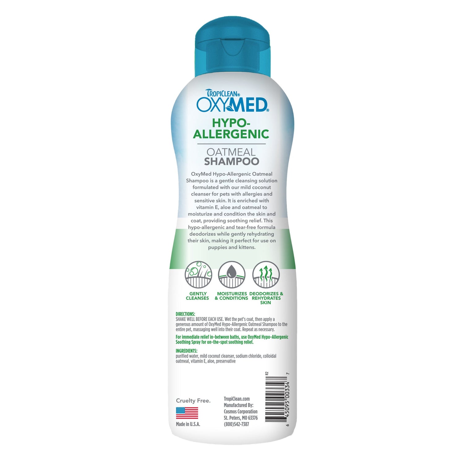 Tropiclean OxyMed Hypo-Allergenic Oatmeal Shampoo 592ml
