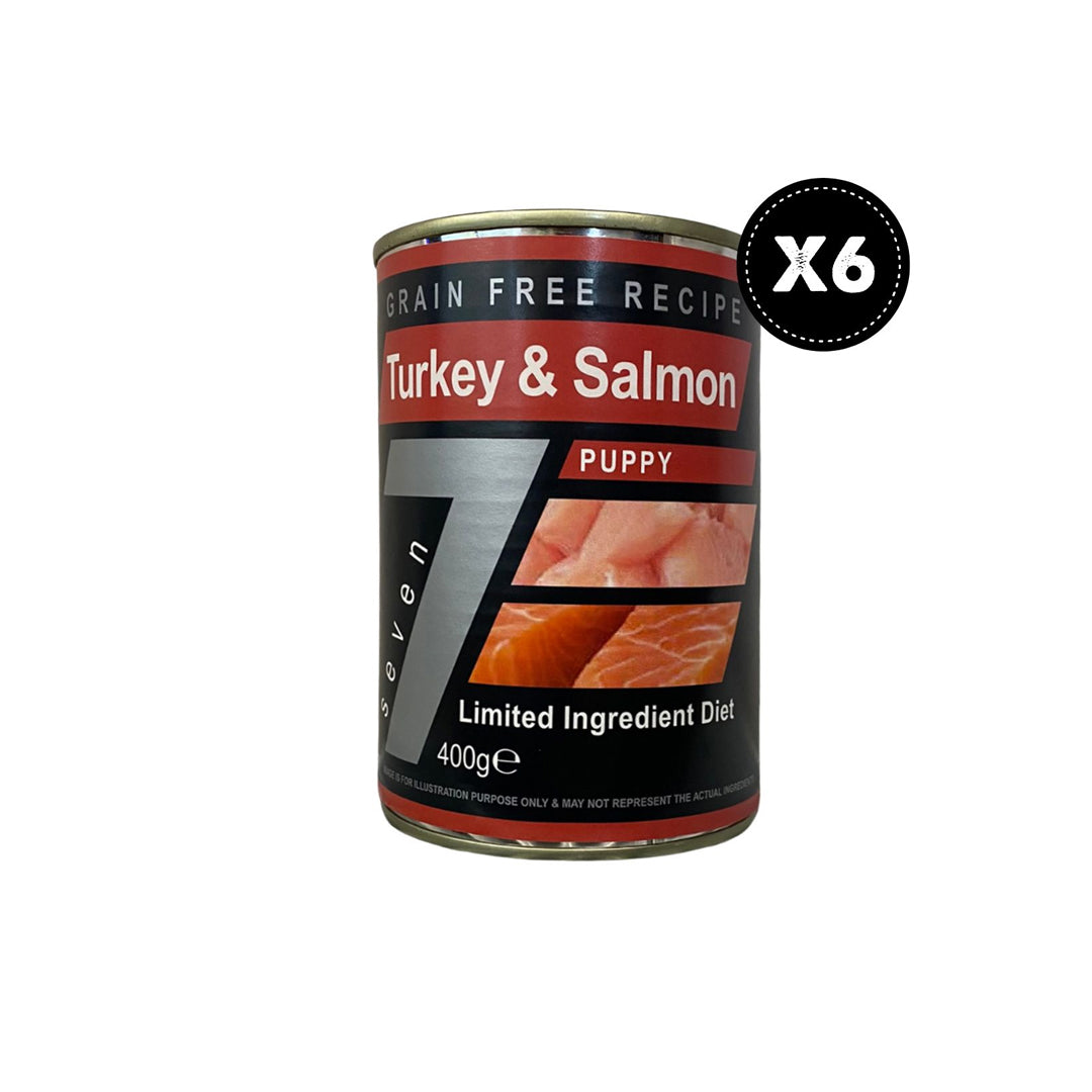 Seven Dog - Puppy Turkey & Salmon Grain Free Tins 6x400g