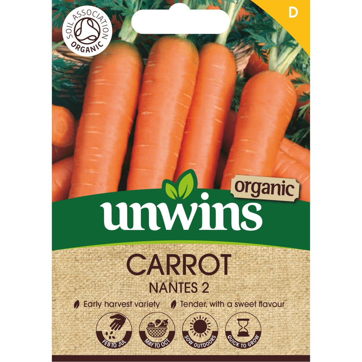 Unwins Carrot Nantes 2 (Organic)