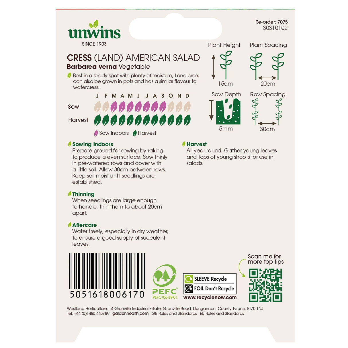 Unwins Cress Land American Salad