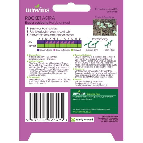Unwins Herb Rocket Astra