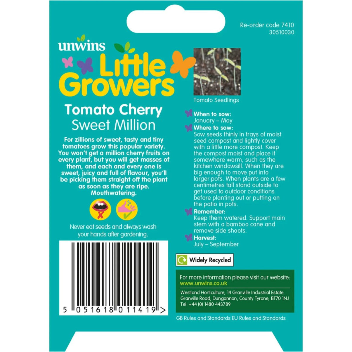 Unwins Little Growers Tomato Cherry