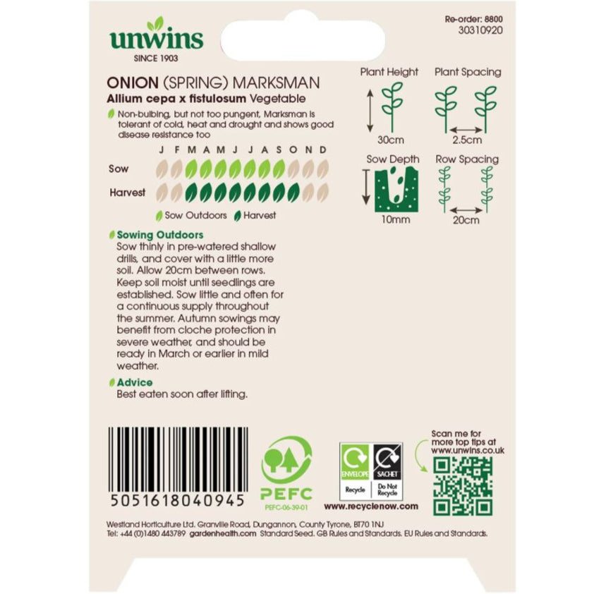 Unwins Onion (Spring) Marksman