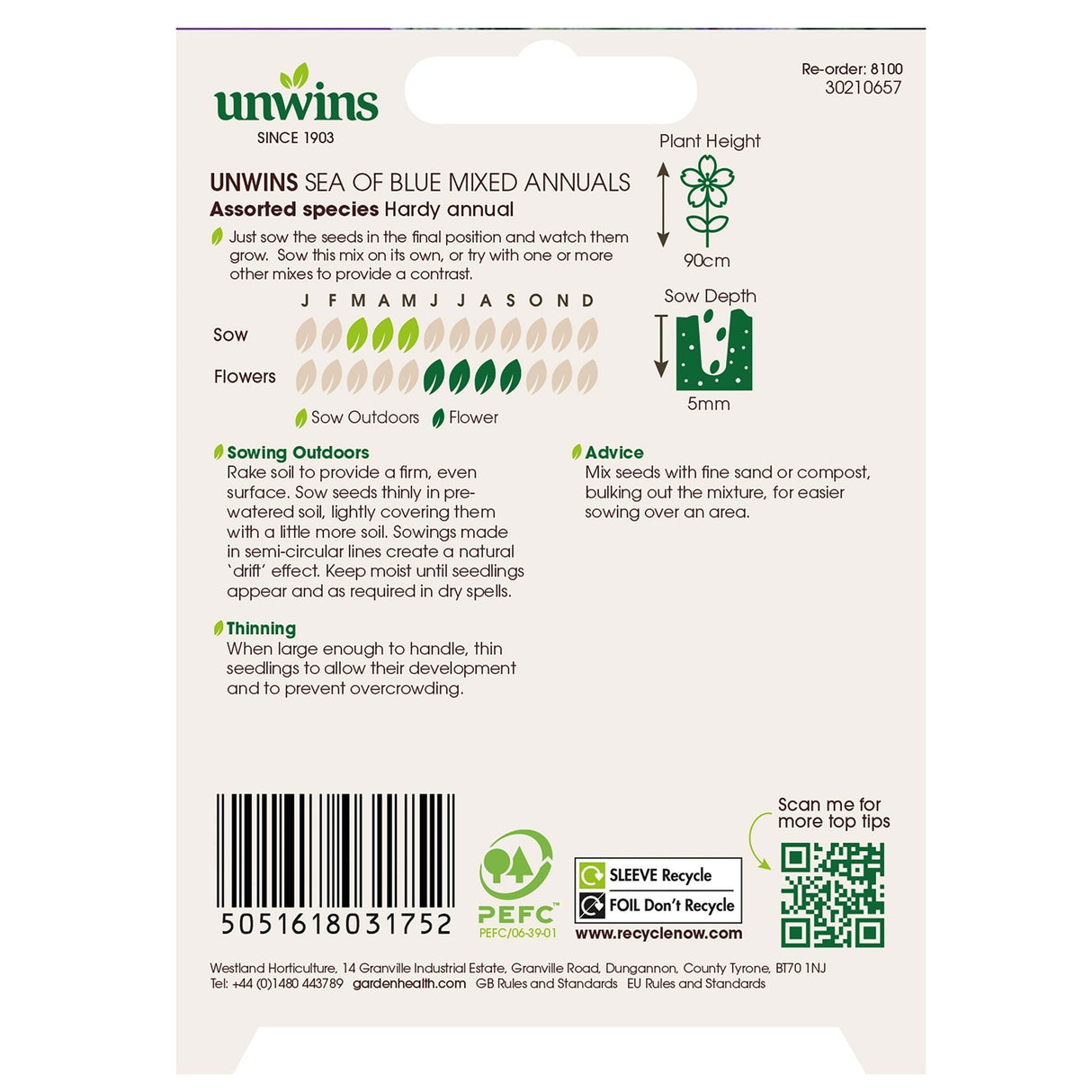 Unwins Unwins Sea of Blue Mixed Annuals