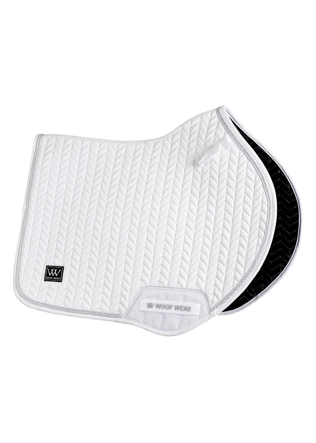 Woof Wear Herringbone Saddle Pad CC White Cob