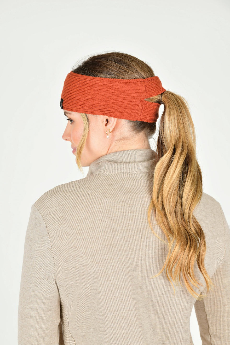 Weatherbeeta Adults Fleece Lined Ponytail Headband Redwood