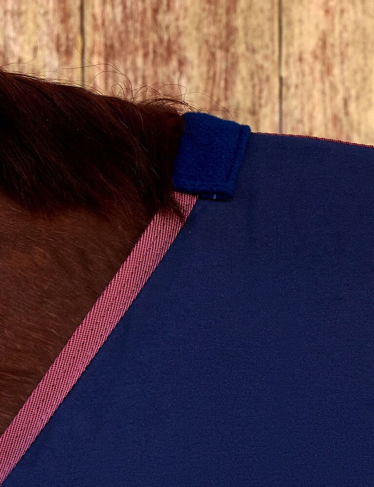 Weatherbeeta Cotton Show Sheet Standard Neck Navy / Burgundy