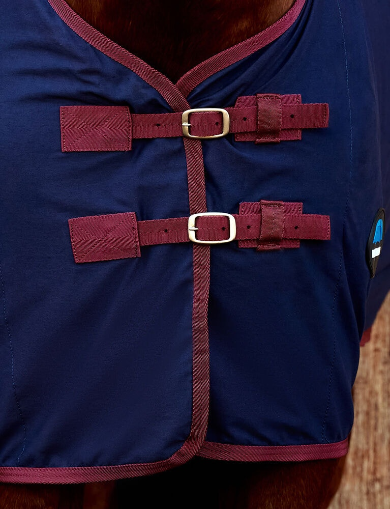 Weatherbeeta Cotton Show Sheet Standard Neck Navy / Burgundy