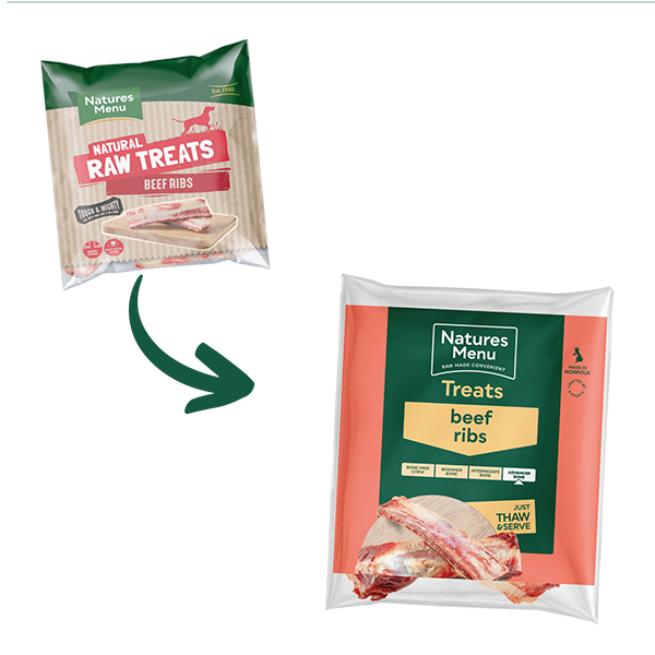 Natures Menu Dog - Natural Raw Treats Beef Ribs 2 pack