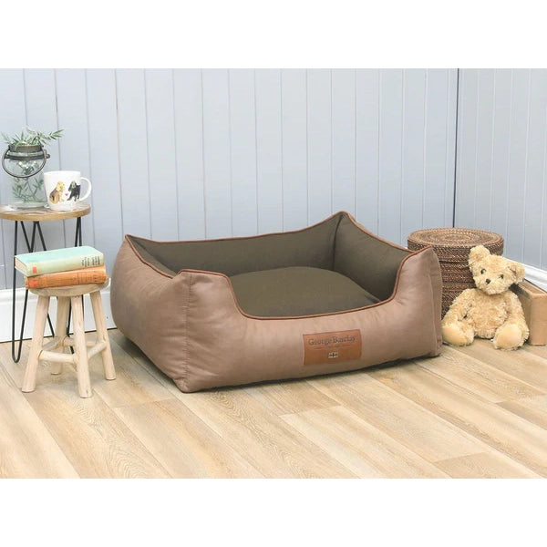 George Barclay Holbury Walled Dog Bed Orthopaedic Nougat Medium