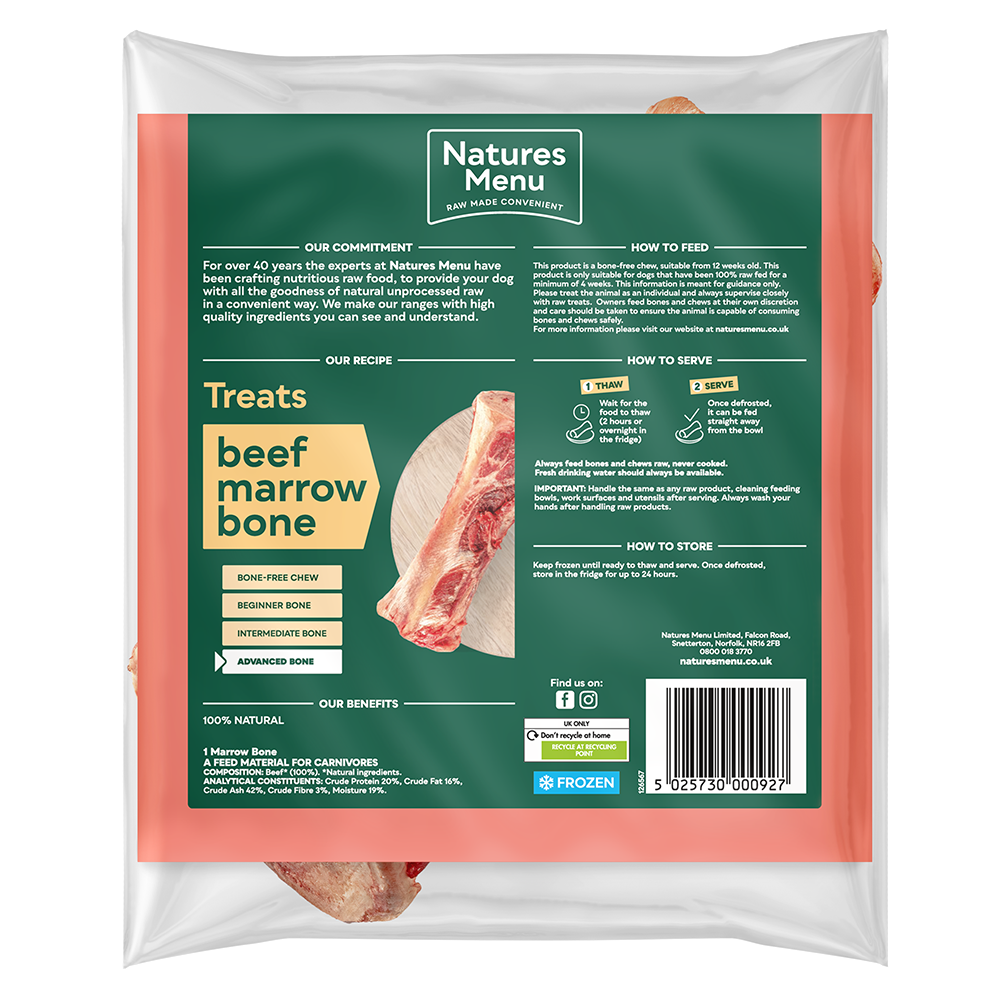 Natures Menu Dog - Natural Raw Treats Marrow Bone