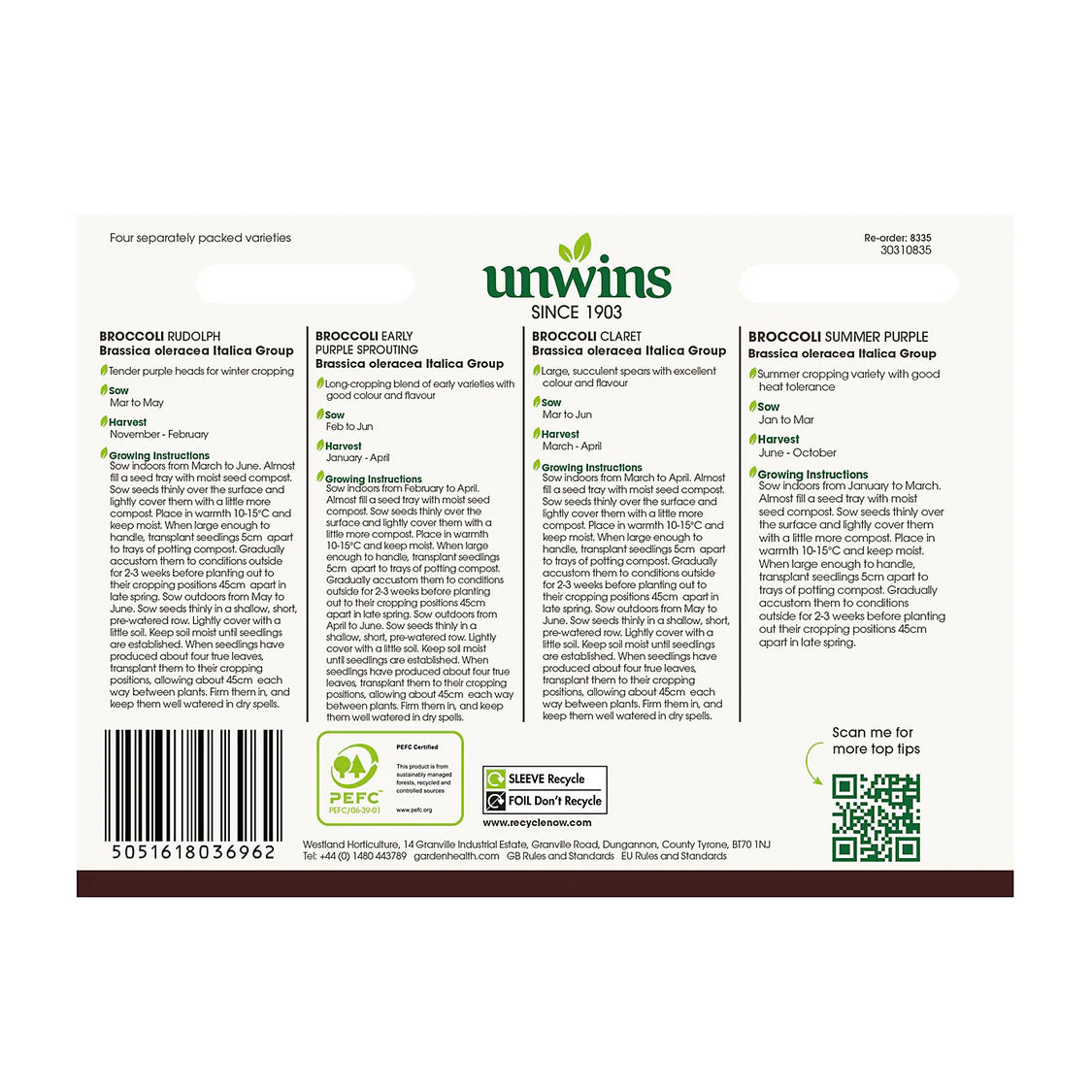 Unwins Broccoli All Season Collection