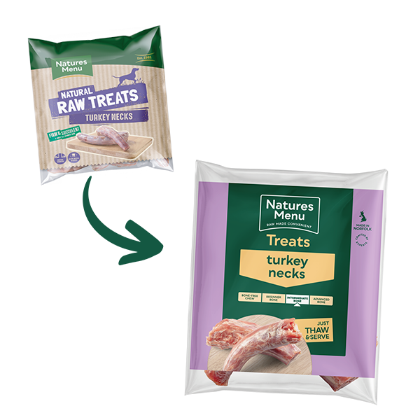 Natures Menu Dog - Natural Raw Treats Turkey Necks 2 pack