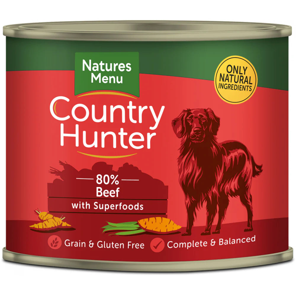 Natures Menu Dog - Country Hunter Can Beef 600g