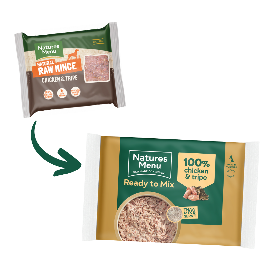 Natures Menu Dog - Frozen Just Mince Chicken & Tripe 400g