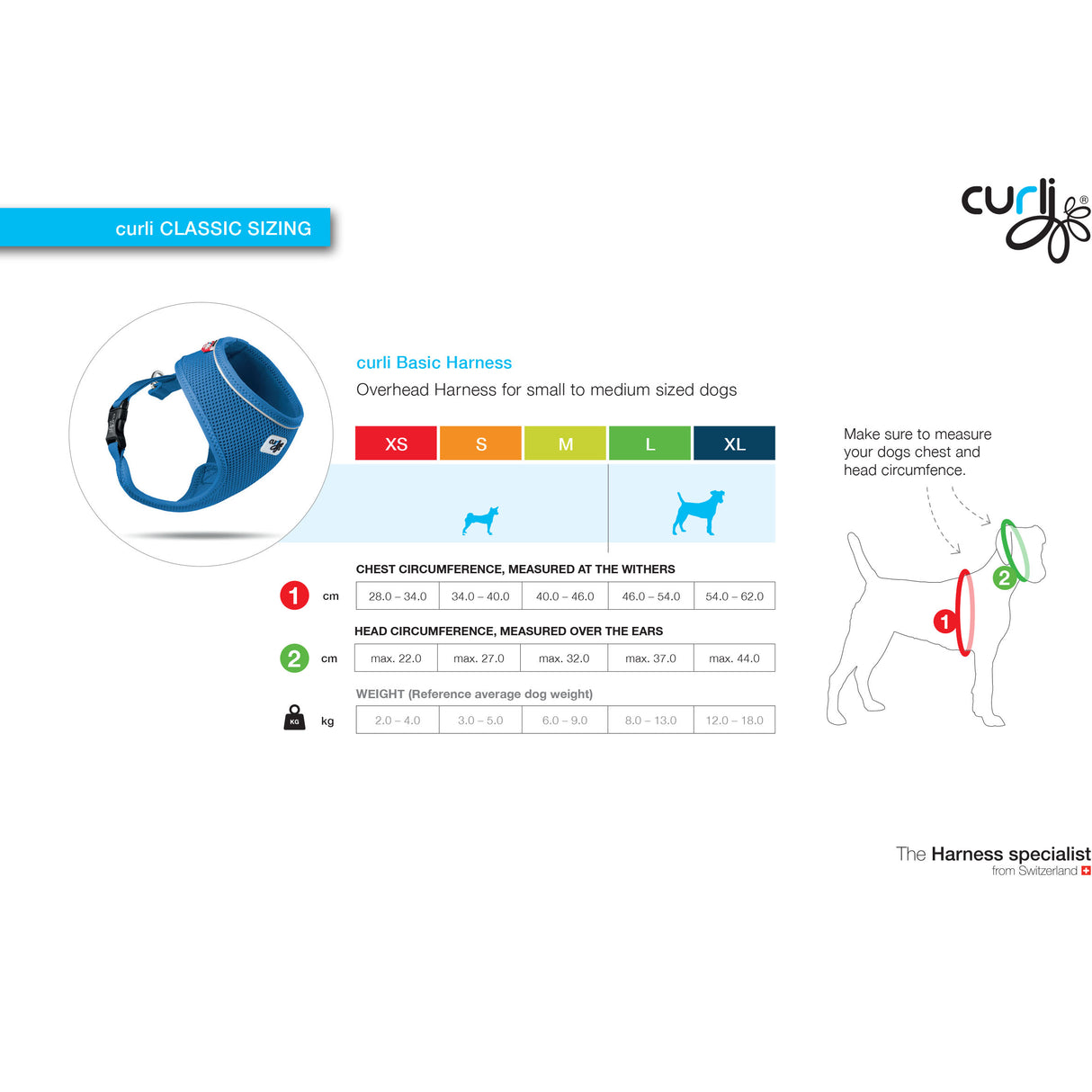 Curli Basic Dog Harness Air-Mesh