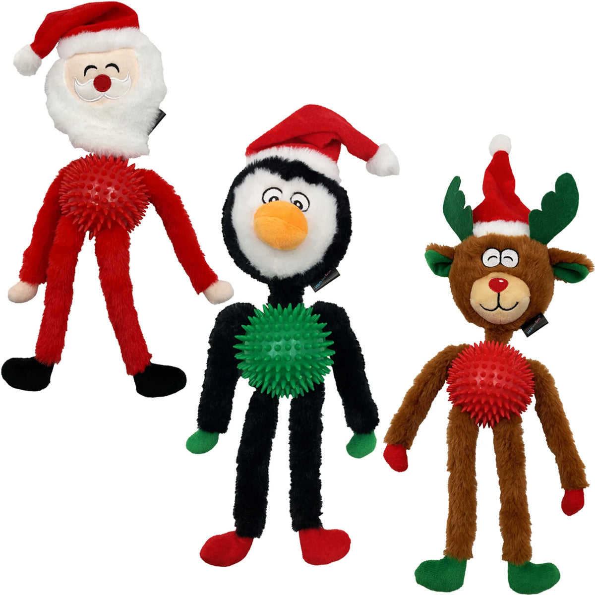 Hem and Boo Christmas Characters with TPR Spikey Ball Tummy - Assorted