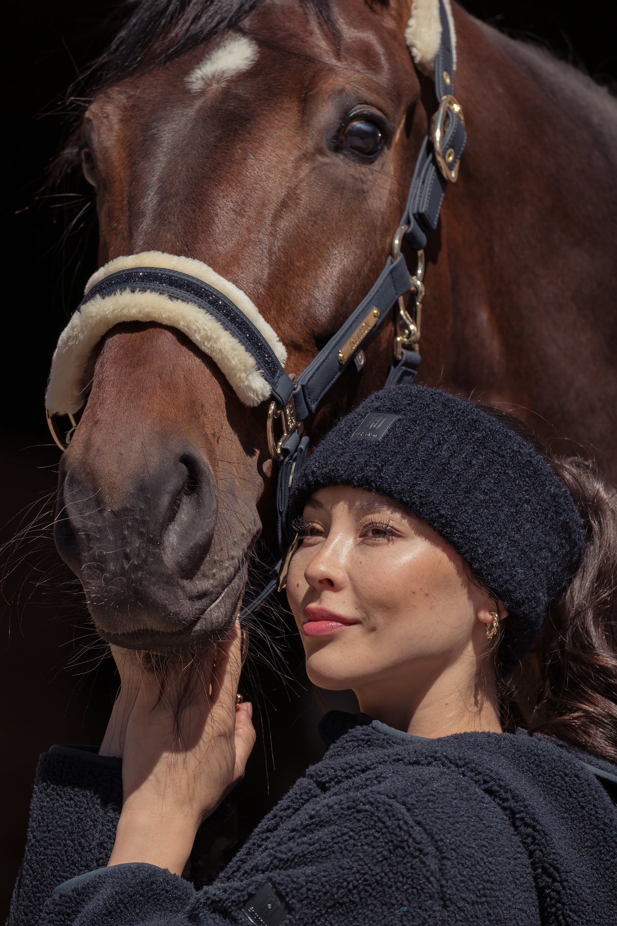 Eskadron Headcollar Faux Leather Jewel FF Heritage 25/26 Navy