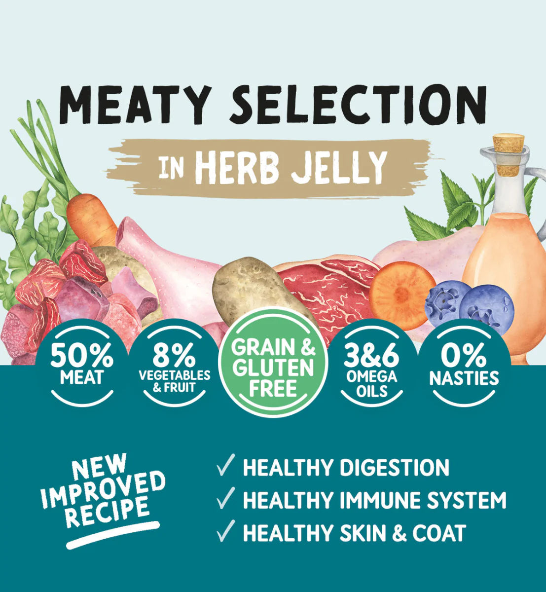 Naturo Dog - Adult Grain & Gluten Free Meaty Selection In Jelly 12x390g