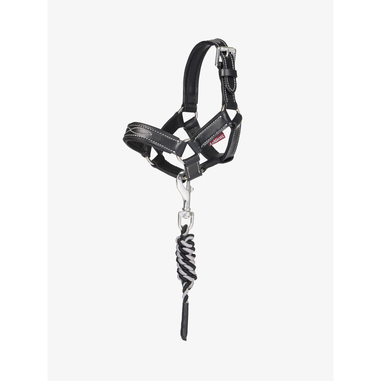 Le Mieux Toy Mini Pony Leather Headcollar & Leadrope Black