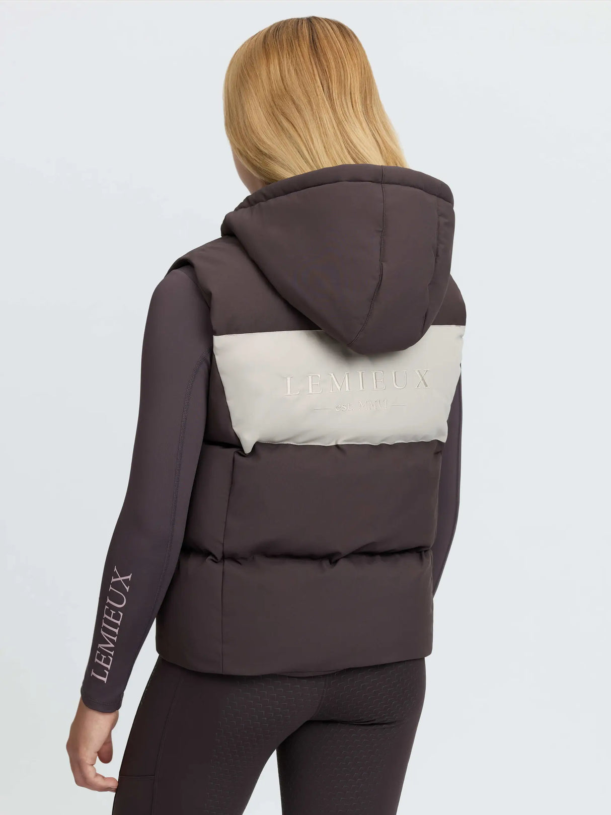 Le Mieux Young Rider Joey Hooded Gilet Cocoa
