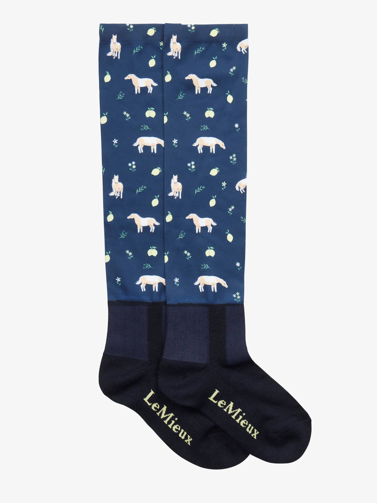 Le Mieux Adult Footsie Socks Lemon Navy Small