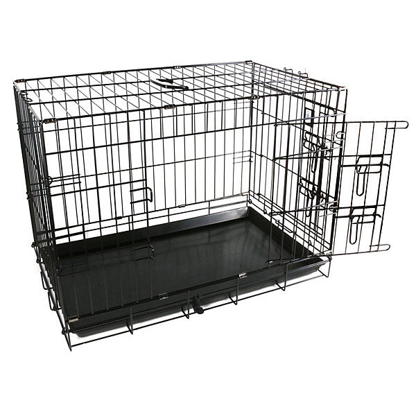 James & Steel Double Door Crate Black