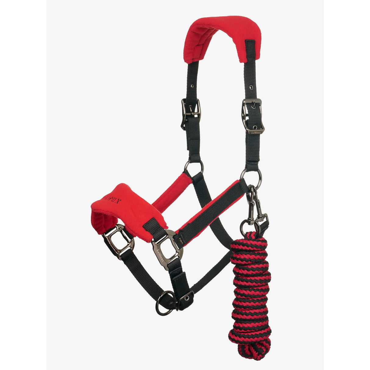 Le Mieux Vogue Fleece Headcollar & Leadrope Chilli/Black