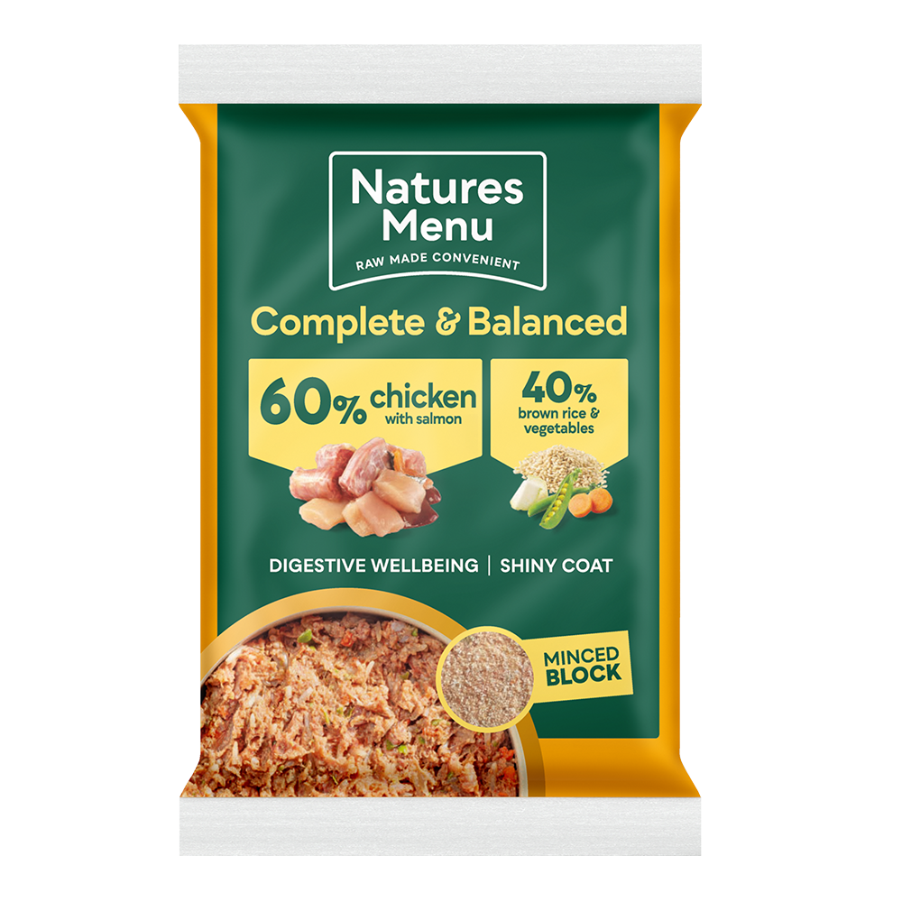 Natures Menu Dog - Complete & Balanced 60/40 Chicken With Salmon Block 300g
