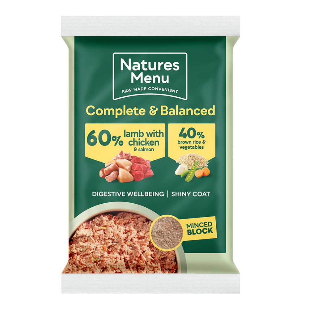 Natures Menu Dog - Complete & Balanced 60/40 Lamb & Chicken Block 300g