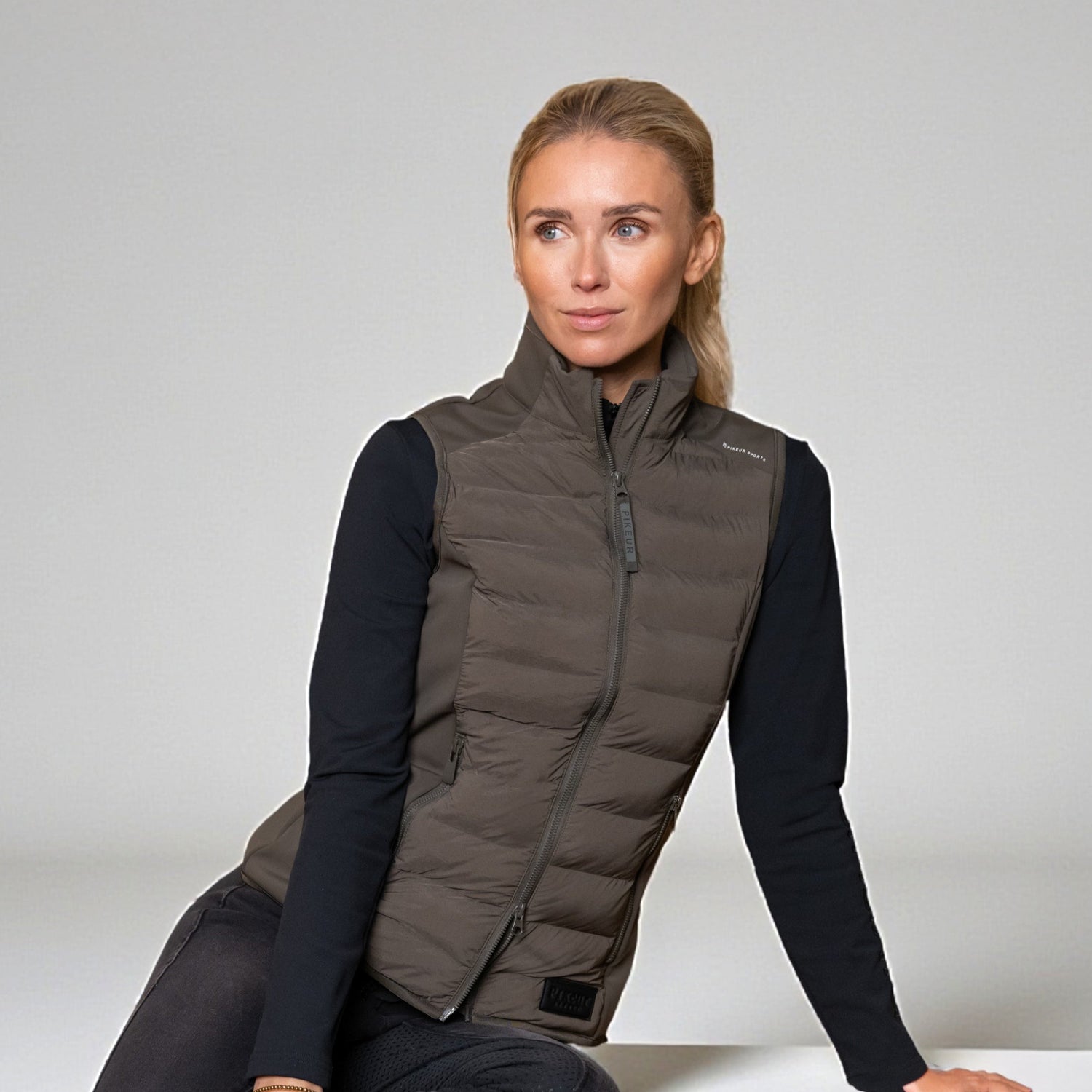 Pikeur Hybrid Vest 8003 Sports Deep Khaki